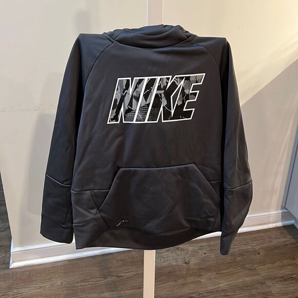 Nike gray Dri-Fit hooded sweatshirt medium (10/12) - Picture 1 of 3